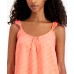  Women's Printed Tank & Shorts Pajama Set, Orange, Medium