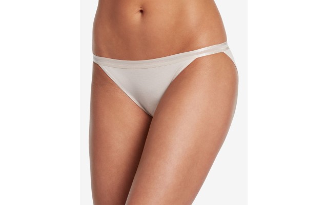  Supima Cotton Allure String Bikini, White, XX-Large