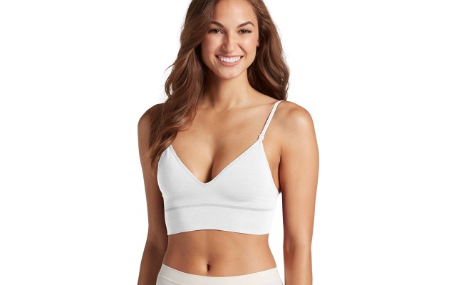  Women’s Activewear Natural Beauty Seamfree Convertible Bralette (White, Medium)