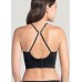  Women’s Bras Natural Beauty Removable Cup Bralette with Back Closure (Black, Large)