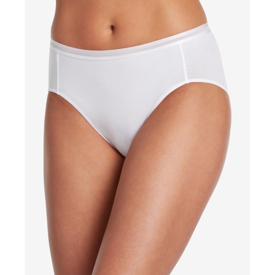  Women's Underwear Cotton Allure Hi Cut, White, XX-Large