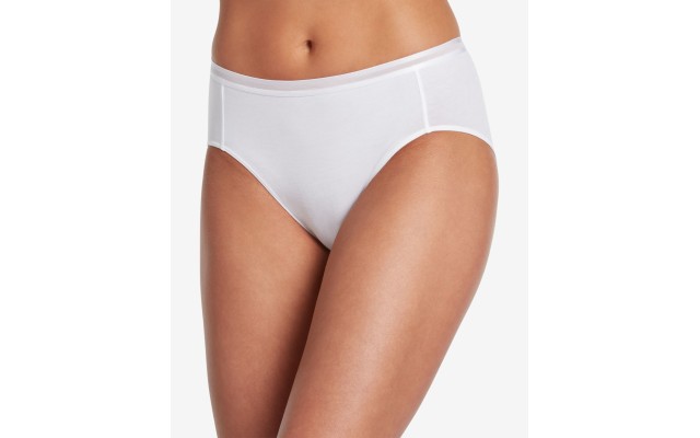  Women's Underwear Cotton Allure Hi Cut, White, XX-Large