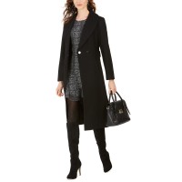 Jones New York Belted Maxi Coat, Black, 14