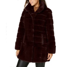 Jones New York Stand-Collar Faux-Fur Coat