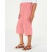  Plus Comfort Waist Pull On Capri Pants, Pink, 2X