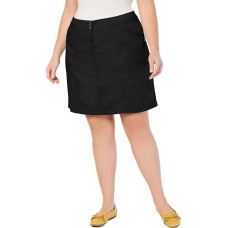 Karen Scott Plus Size A-Line Skort (Black, 24W)