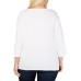  Plus Size Cotton Studded Top 1X – White