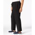  Plus Size Drawstring Waist Soft Pants (Black , Size 0X)