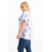  Plus Size Mixed-Print T-Shirt, Light Blue Heather, Blue, 2X