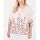  Plus Size Poppy Dream Cardigan (Pink , Size: 0X )