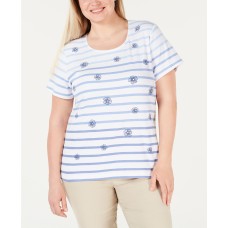 Karen Scott Plus Size Printed Scoop-Neck T-Shirt