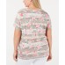  Plus Size Short-Sleeve Printed T-Shirt (Orange , Size:0X)