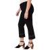Karen Scott Plus Size Striped Graphic Tee Jean 14W – Black