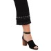 Karen Scott Plus Size Striped Graphic Tee Jean 14W – Black