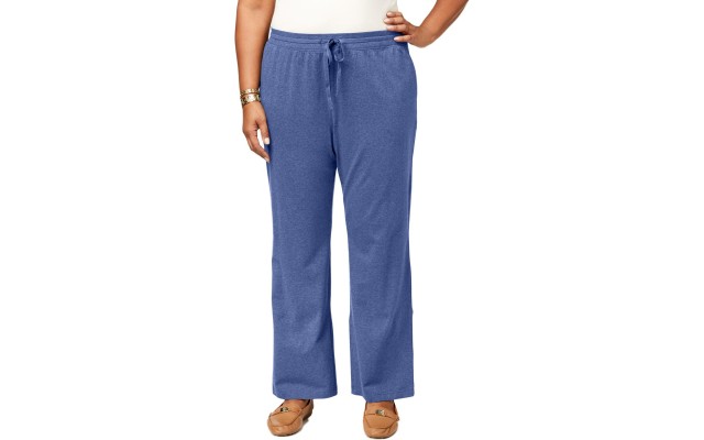  Sport Womens Plus Heathered Pull On Casual Pants 2X