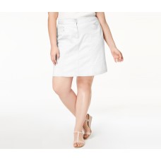 Karen Scott Womens Petite Knit Waist Band Skort (Natural , Size:20W)