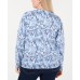  Womens Plus Chevron Print Crew Neck Sweater Nay, Navy, 3X