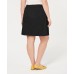  Womens Plus Cotton Blend Above Knee Skirt, Black, 16W