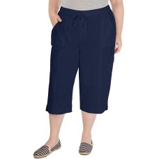Karen Scott Women’s Plus EDNA Cotton Pull On Capri Pants