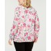  Womens Plus Knit Floral Cardigan Sweater Natural White, Natural, 0X
