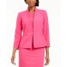  Star-Collar Kiss-Front Blazer (Pink, 14)