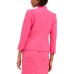  Star-Collar Kiss-Front Blazer (Pink, 14)
