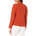  Women’s Long Sleeve Melange Crepe Cropped Drape Front Jacket (Ginger, PL)