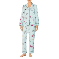 Kate Spade Fleece Printed Winter Pajama Set (Aqua, XS)