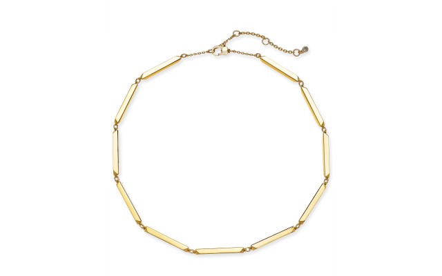  Gold-Tone Bar Collar Necklace