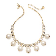 kate spade new york Gold-Tone Crystal & Bead Collar Necklace