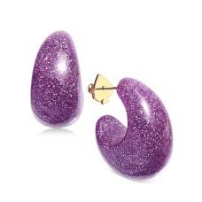 Kate Spade New York Gold-Tone or Silver-Tone Glitter Small Hoop Earrings