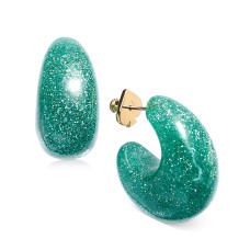 Kate Spade New York Gold-Tone or Silver-Tone Glitter Small Hoop Earrings