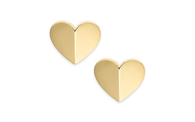  Heart Stud Earrings (Gold)