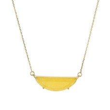 kate spade new york Jade Half-Moon Pendant Necklace, 14″