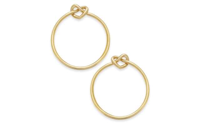  Love Knots hoop Earrings (Gold)