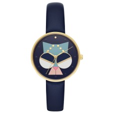 Kate Spade New York Women’s Metro Navy Leather Strap Watch 36mm (Model: KSW1540)