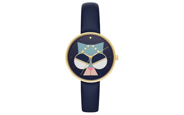  Women’s Metro Navy Leather Strap Watch 36mm (Model: KSW1540)