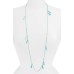  Augusta Gold Long Necklace In Aqua Howlite Mix
