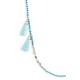  Augusta Gold Long Necklace In Aqua Howlite Mix