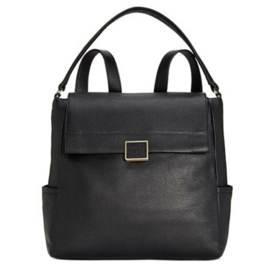  New York Christie Leather Backpack, Black