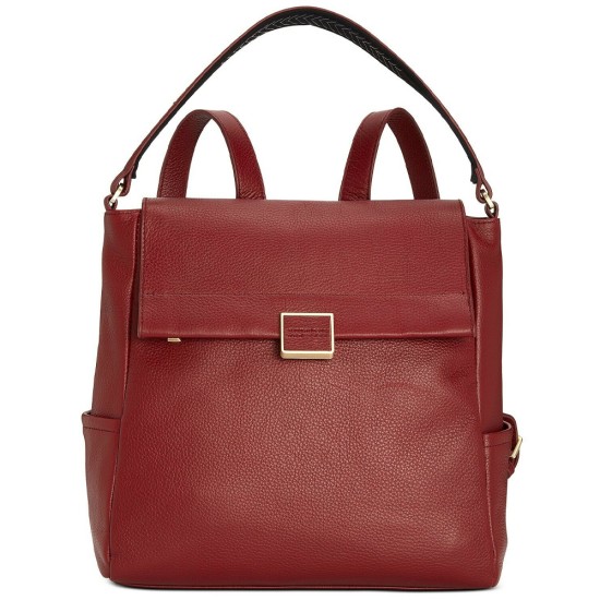  New York Christie Leather Backpack, Dark Red