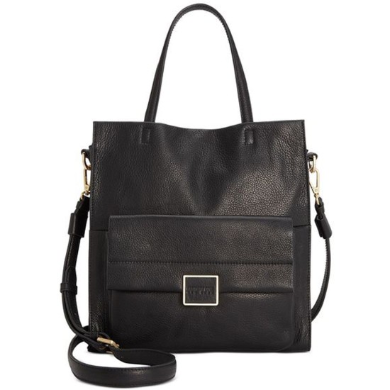  New York Christie Leather Tote Handbag, Black