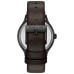  New York Men’s Brown Leather Strap Watch 40mm, Black