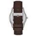  New York Men’s Leather Strap Watch (Brown)