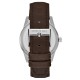  New York Men’s Leather Strap Watch (Brown)