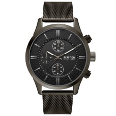 Kenneth Cole Reaction Chronograph Sport Stainless Steel Mesh Bracelet Watch (Black)