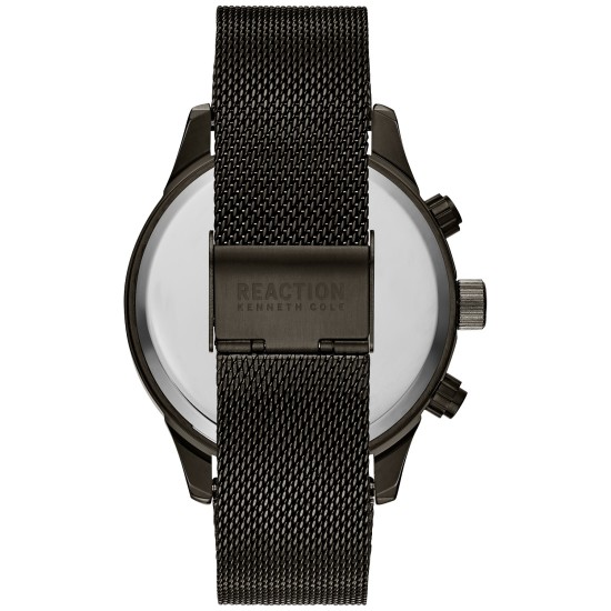  Reaction Chronograph Sport Stainless Steel Mesh Bracelet Watch (Black)