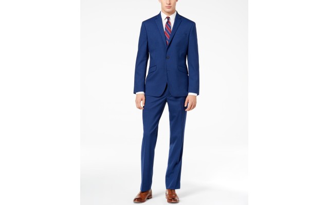  Reaction Men’s Ready Flex Slim-Fit Suits (Bright Blue, 42R W35)