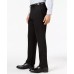  Reaction Men's Slim-Fit Stretch Gabardine Dress Pants, Black, 36x32