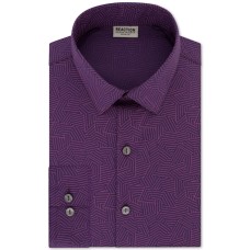 Kenneth Cole Reaction Men’s Slim-Fit Stretch Performance Dress Shirt, Purple, 15.5X32-33
